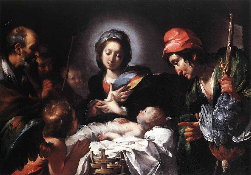 Bernardo Strozzi The Adoration of the Shepherds Sweden oil painting art